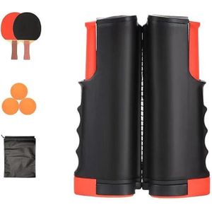 Ensemble de tennis de table portable (comprend deux raquettes, trois balles de tennis de table, et un sac de rangement)