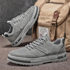 VANHUHU Chaussures de sport Casual pour hommes élégantes chaussures de semelle durables à haut bas gris