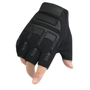 Gants Tactiques Demi-Doigts Renforcés , Protection, Confort et Performance, NOIR