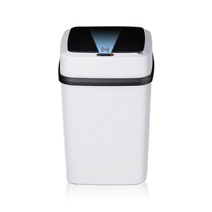 TodyJeyHo Poubelle domestique, 13 L Poubelle intelligente sans contact avec couvercle, Poubelle à capteur de mouvement, Poubelle de cuisine, Petites poubelles pour salle de bain, bureau, salon