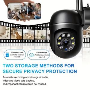 Autre Caméra de Sécurité WiFi rotative 360° FULL HD 1080P Vision Nocturne Interphone bidirectionnel NOIR