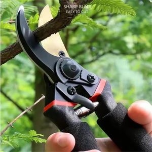 Élagage des branches d'arbre fruitier multifonctionnel, élagage puissant, jardin avec branches épaisses, sécateurs manuels tranchants, jardinage professionnel, ciseaux d'élagage de jardin - noir