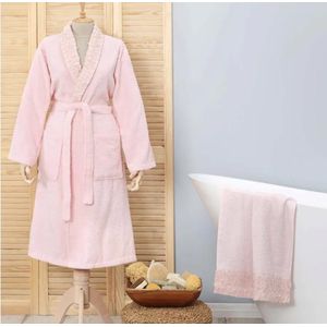 KARACA Kh Serenity Powder ensemble peignoir brodé 100 % coton S/M