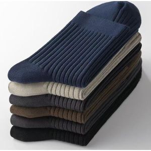5 paires de chaussettes en coton premium pour hommes, printemps et automne