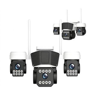 Caméra de Surveillance WiFi Extérieure 3 Objectifs - 6MP HD - Vision Nocturne Couleur & Suivi Automatique - Protection 3 Écrans