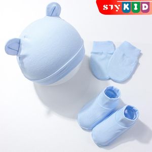 Chapeau pour enfants gants & chaussettes chaussettes ours ours Turban rose enfant anti-attrapage gants 3-Pack (0-3 ans)
