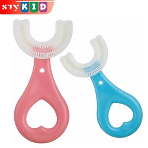 STY Brosse à dents en u pour enfants 2-Pcs brosse à dents pour enfants (2-6 ans)