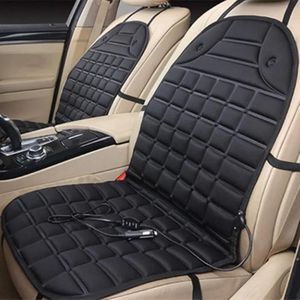 Coussin chauffant universel 12V pour siège de voiture, idéal pour l'hiver - Noir