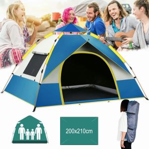 Generic Tente Imperméable Anti-UV Enduite De Noir De Camping Extérieur  Automatique De 2 Personnes - Prix pas cher