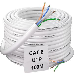 Rouleau câble réseau RJ45 UTP Cat 6 100m