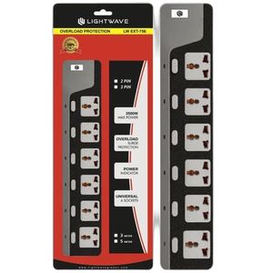 Light Wave RALLONGE LIGHT WAVE- PRISE D'EXTENSION - 6 PORTS