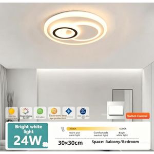 Luminaires LED 24 W / Plafonniers / Suspensions / Éclairage pour cuisine, chambre et couloir - Trois couleurs de lumière