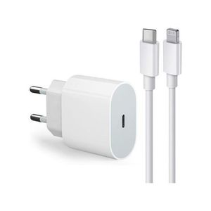 Generic Chargeur iPhone Type C - Compatible avec Tous iPhone - Blanc - Prise  + Cable 35W à prix pas cher