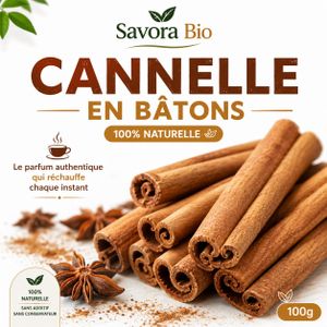 Bâtons de Cannelle Premium 100g – Infusions, Thé & Cuisine - Cannelle en Bâtons