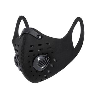 Protection faciale anti-poussiére réutilisable et réglable unisexe avec filtres en carbone,Valve respiratoire, pour la course à pied, cyclisme en plein air, moto.