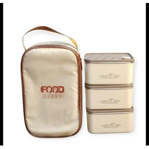 Ensemblem3 in 1 de boîtes à lunch isothermes portables - Avec fermeture hermétique