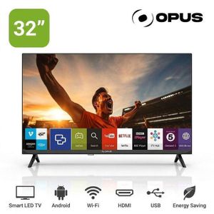 Opus Smart TV LED 32 Pouces Android - 32AP7-AS - Noir - Garantie 12 Mois