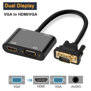 Adaptateur VGA vers HDMI+VGA RS-VGAHDVGA