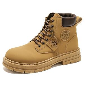 GLARPEBIE Bottes Homme Haute Montante Style Martin - Chaussures Tactiques Randonnée Outdoor  - Marron