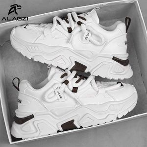 ALagzi 2025 Chaussures de sport tendance et respirantes pour homme - Blanc