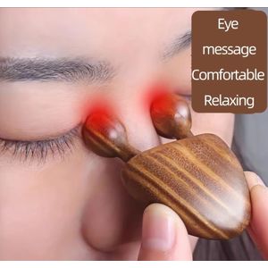 Massageur de visage en bois de sandal Massageur de nez et de visage - Outil de soulagement des yeux Massage du méridien facial escargot