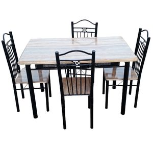 Table à Manger 4 Places de luxe - table en bois marbré haute qualité