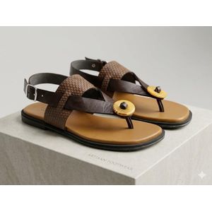 Sandale artisanales entre-doigt Pour Homme - Marron