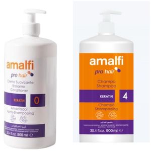 Pack de shampoing et démêlant Amalfi Keratin