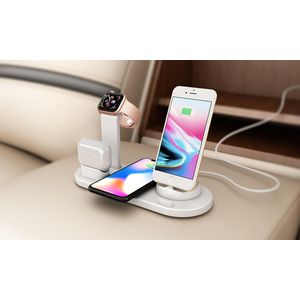 Louna Chargeur à induction, sans fil 5 en 1 _Blanc_ pour iPhone, Samsung etc-