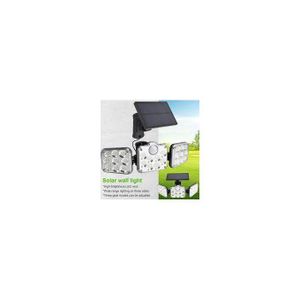 Lampe solaire extérieure Led - Détecteur de mouvement - 3Lampes