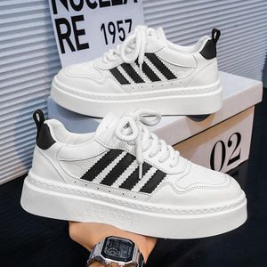 TOUPHY Chaussures Baskets Homme Blanches à Plateforme – Respirantes, Légères, Mode Urbaine, Confortables pour la Marche Quotidienne