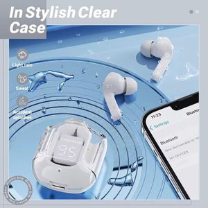 Original Air Ear pod PRO ultrapods max avec réduction de bruit environnementale ENC TN56A air boîtier avec affichage LED, grand frère de A31 air31 écouteurs Bluetooth tactile avec ultra Bass, pro air TN56A c3 - blanc