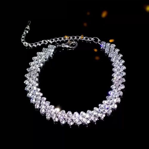 product_image_name-VOGUE BAZAAR-Bracelet de tennis multicouches en strass pour femmes, bijou cadeau de la Saint-Valentin scintillant argenté-6