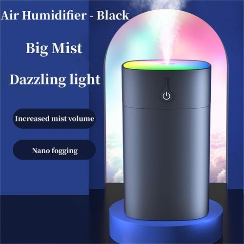 Generic New Home Chambre Mini Grand Brouillard Coloré Atmosphère Lumière  USB Humidificateur D'air-Noir - Prix pas cher