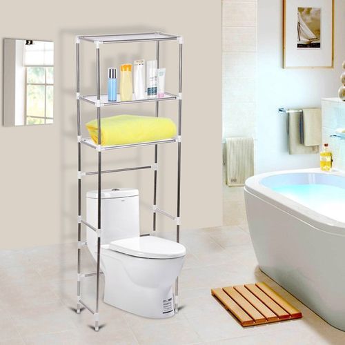 Generic Etagère de Salle de Bain, Meuble de Rangement au-Dessus des  Toilettes WC - blanc - Prix pas cher