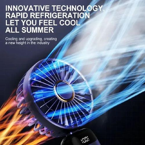 product_image_name-Generic-Ventilateur de main mini USB de refroidissement éolien portable 5 vitesses personnel de poche rechargeable avec crochet-6