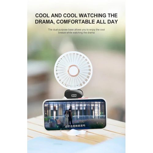 product_image_name-Generic-Ventilateur de main mini USB de refroidissement éolien portable 5 vitesses personnel de poche rechargeable avec crochet-8