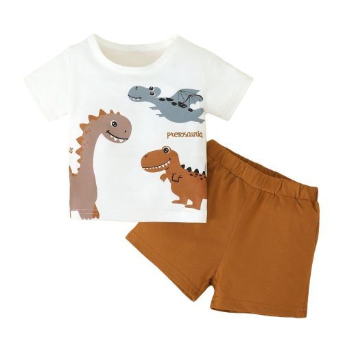 Fashion Bebe garcon dinosaure shorts Set Brown Prix pas cher Jumia SN