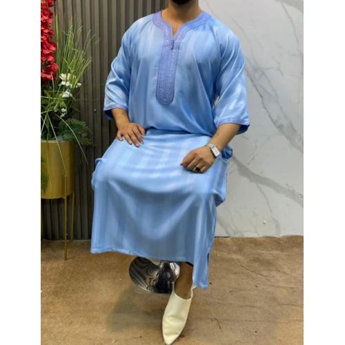 product_image_name-Generic-Jallabe bleu clair royal - Caftan bleu clair - Kamis-1