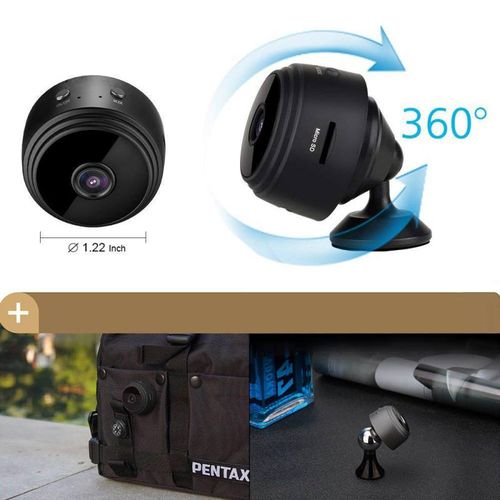 Mini appareil photo espion noir webcam espion surveillance mini