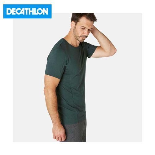 product_image_name-Domyos-T-SHIRT MANCHES COURTES TS 900 GYM VERT FONCÉ-1