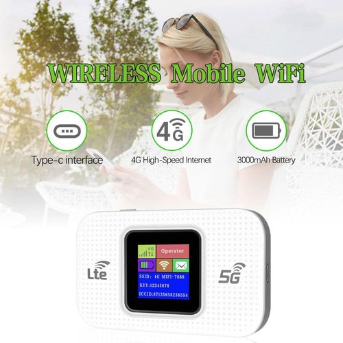 product_image_name-Unbrand-Mini Point D'accès WiFi Mobile, Prend en Charge jusqu'à 10 Utilisateurs WiFi4G sans fil avec Emplacement pour carte SIM 3000mah batterie-2