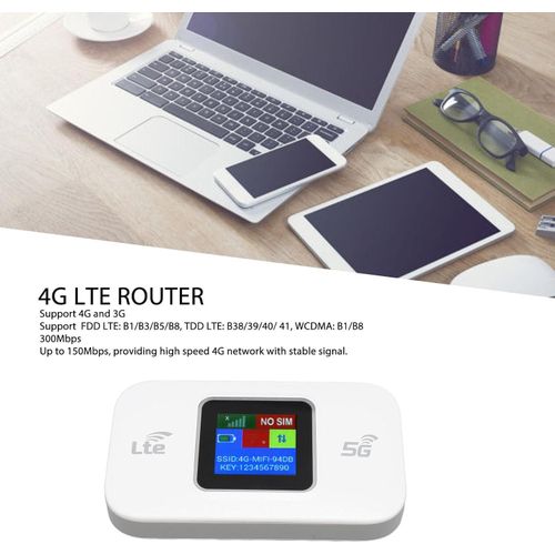 product_image_name-Unbrand-Mini Point D'accès WiFi Mobile, Prend en Charge jusqu'à 10 Utilisateurs WiFi4G sans fil avec Emplacement pour carte SIM 3000mah batterie-3