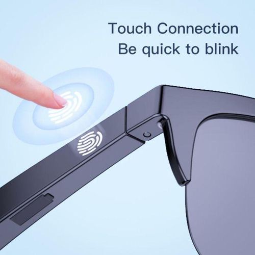 product_image_name-Generic-Lunettes de Soleil Connectées Audio Bluetooth - Unisexe - compatible avec IOS et Android Empreinte Digitale-2