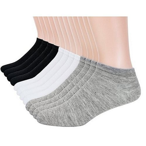 Generic Pack de 6 Paires de Chaussettes Homme Coton 2 Noires