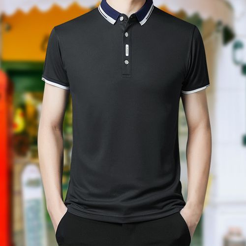 Fashion Polo Manches Courtes Pour Homme Noir Prix pas cher Jumia SN