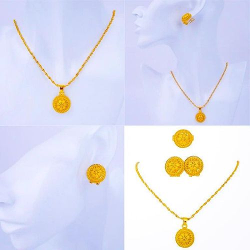 product_image_name-Generic-Coffret Bijoux Femme Haute Qualité - Plaquage Or Durable - Style Oriental Chic - Collier et Accessoires Assortis-3