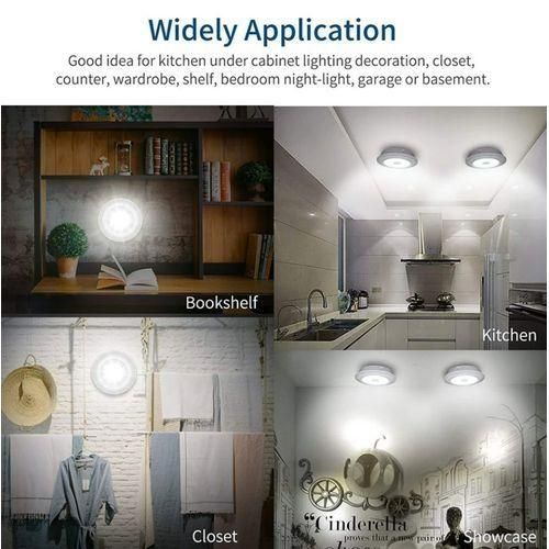 product_image_name-Generic-Veilleuse intelligente sans fil 3 pièces/ensemble avec télécommande, adaptée à l'éclairage des escaliers des armoires de cuisine-3