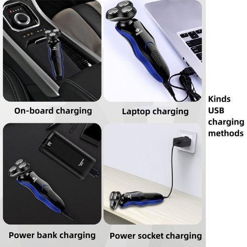 product_image_name-Mateamoda-Mateamoda 4 en 1 Hommes Rasoir Tondeuse À Cheveux Tondeuse Rechargeable Rasoir Remover Visage Brosse-4