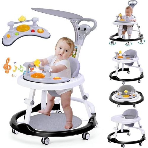 product_image_name-Generic-Youpala trotteur  Pour Bébé noir gris avec poussoir -1